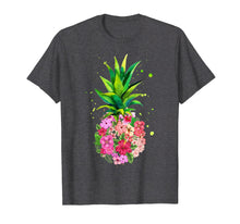 Load image into Gallery viewer, Pineapple Flowers Tshirt Women Aloha Hawaii Vintage Hawaiian
