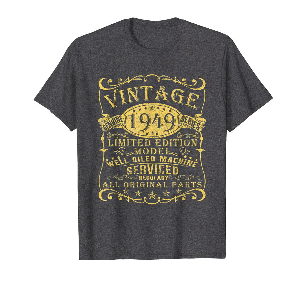 1949 Vintage 70th Birthday All Original Parts Gift T Shirt