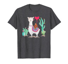 Load image into Gallery viewer, Sloth Riding Llama Tshirt Funny Valentines Day Gift
