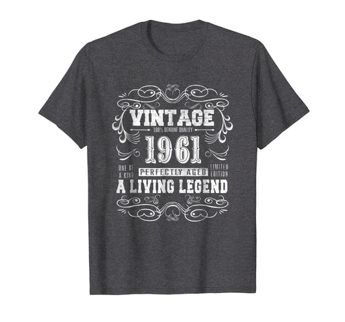 Vintage 57th Birthday 1961 A Living Legend Gift Tshirt