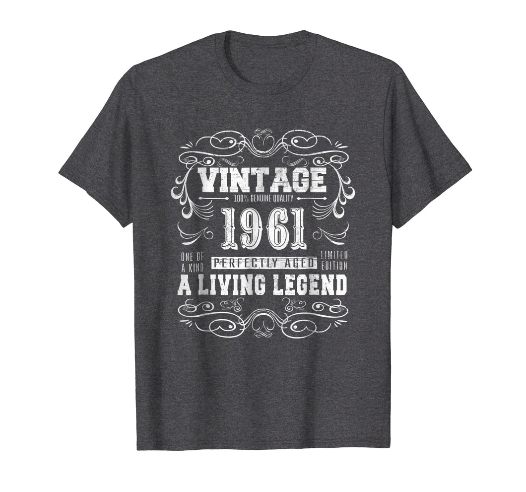 Vintage 57th Birthday 1961 A Living Legend Gift Tshirt