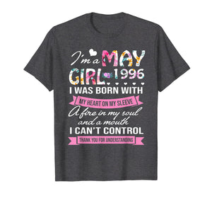 I'm A May Girl 1996 T Shirt Women 23rd Birthday Gift Shirt