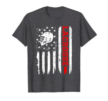 Load image into Gallery viewer, Lacrosse American Flag Distressed T-Shirt
