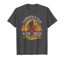 Load image into Gallery viewer, Bigfoot T-shirt Undefeated Hide &amp; Seek Sasquatch Yeti Gift
