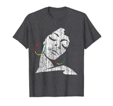 Load image into Gallery viewer, Distresed African black History month Afro woman t shirt tee
