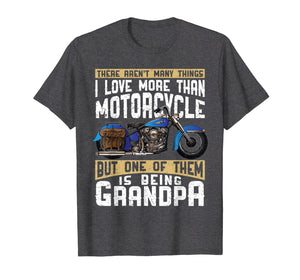 Mens Best Grandpa Biker Motorcycle T Shirt Gift For Grandfather