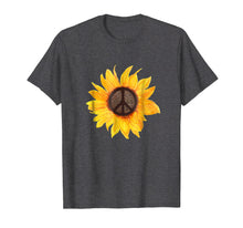Load image into Gallery viewer, Peace Sunflower Flower Hippy Boho Style Gift T-shirt
