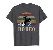 Load image into Gallery viewer, Bucking Rodeo Cowgirl Roping Horse Riding Retro T Shirt
