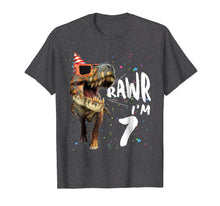 Load image into Gallery viewer, Rawr I'm 7 yrs old 7th Birthday T-Rex Dinosaur 2012 T-Shirt

