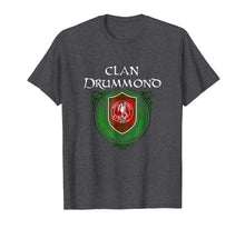 Load image into Gallery viewer, Drummond Surname Scottish Clan Tartan Crest Badge T-shirt
