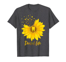 Load image into Gallery viewer, Dental Life Dental Assistant Teeth Hippie Sunflower Tshirt
