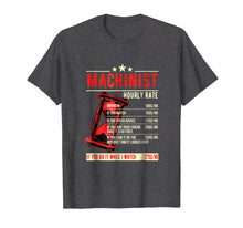 Load image into Gallery viewer, Funny Machinist Hourly Rate T Shirt
