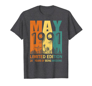 May 1991 T Shirt 28 Year Old Shirt 1991 Birthday Gift