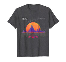 Load image into Gallery viewer, cyberpunk outrun synthwave sunset fast car aesthetic t shirt
