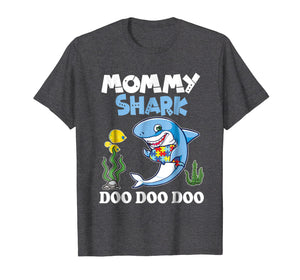 Lovely Fishes Swimming In The Sea Shirt Mommy Autism Shark