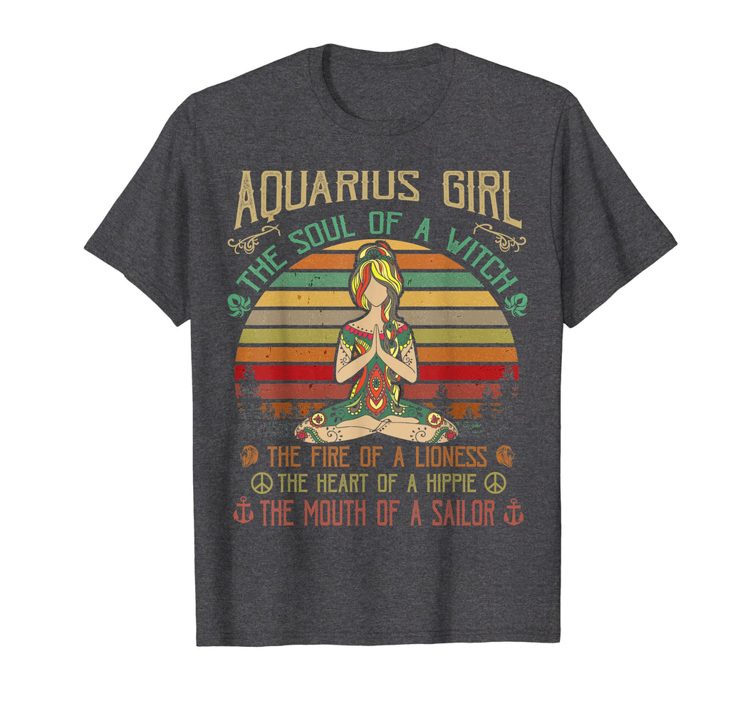 Aquarius Girl The Soul Of A Witch Birthday Women Love Yoga