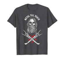 Load image into Gallery viewer, Rock Heavy Metal Till Death - Bearded Skull Metalhead Shirt
