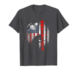 Coal Miner T-shirt, Coal Miner Flag 4th July T-shirt