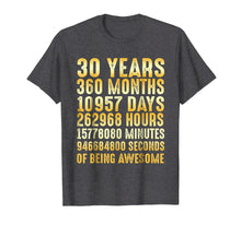 Load image into Gallery viewer, 30 Years Old 30th Birthday Gold Vintage T Shirt 360 Months
