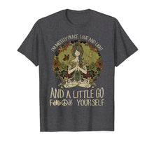 Load image into Gallery viewer, Yoga Tattoo Women T-Shirt I'm Mostly Peace Love And Light
