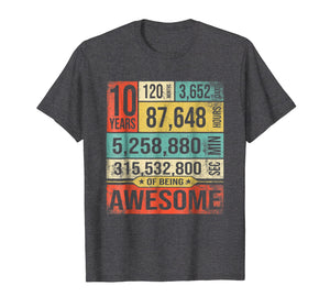 Birthday Countdown 10th Years Old Being Awesome 2009 T-Shirt