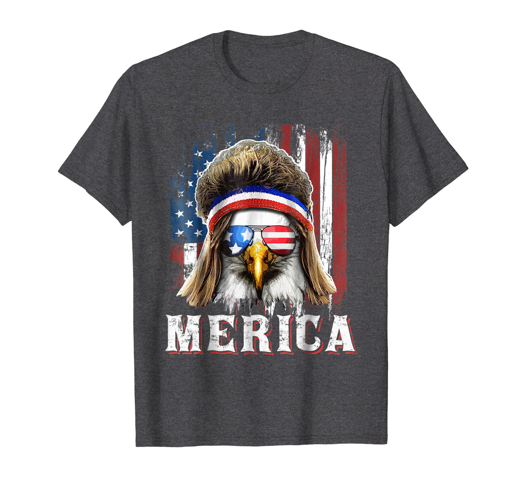 Merica Eagle Mullet Shirt 4th of July American Flag Shirt