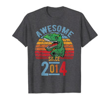Load image into Gallery viewer, Awesome since 2014 5th Birthday Dinosaur 5 Year Old Tshirt
