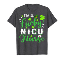 Load image into Gallery viewer, I'm a Lucky NICU Nurse Shamrock Top Hat St Patrick's Day T-Shirt-218498
