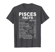 Load image into Gallery viewer, Funny Pisces Tee - Pisces Facts Awesome Zodiac Sign T-Shirt-490669
