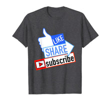 Load image into Gallery viewer, Social Media Like Share Subscribe T Shirt-457843
