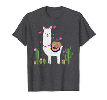Load image into Gallery viewer, Sloth Riding Llama Heart Tshirt Funny Valentines Day Gift T-Shirt-818410
