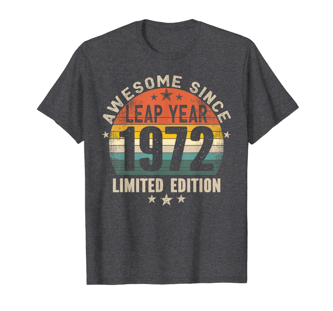 Leap Year Birthday - Awesome Since 1972 Vintage Leap Day T-Shirt-2718129