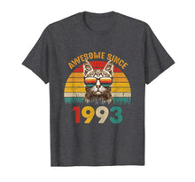 Load image into Gallery viewer, 27th Birthday Vintage Cat Gift T-Shirt - Awesome Since 1993 T-Shirt-845935
