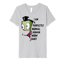 Load image into Gallery viewer, Invader Zim I Am Perfectly Normal Human Worm Baby Portrait Premium T-Shirt
