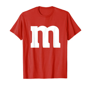 Letter m Shirt lower Case Halloween alphabet costume T-Shirt