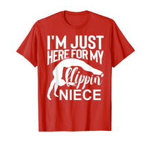 Load image into Gallery viewer, I'm Just Here For My Flippin' Niece Gymnastics Aunt Uncle  T-Shirt
