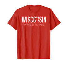 Load image into Gallery viewer, Wisconsin Wrestling Team Coach Wrestler State Pride Gift T-Shirt-2422850
