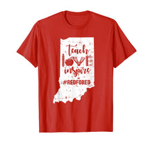Load image into Gallery viewer, Indiana Teach Love Inspire Red For Ed Gift Teacher Vintage T-Shirt
