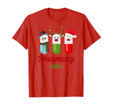 Load image into Gallery viewer, Pills Snowman Reindeer Santa Claus Pharmacy Crew Christmas T-Shirt
