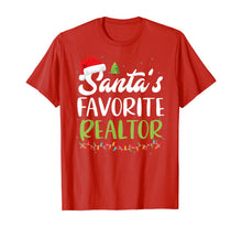 Load image into Gallery viewer, Funny Santa's Favorite Realtor Christmas Santa Hat Light  T-Shirt
