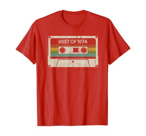 Vintage Best of 1974 45th Birthday Cassette T-Shirt
