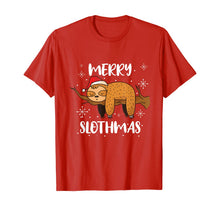 Load image into Gallery viewer, Merry Slothmas Funny Sloth Christmas Outfit For Sloth Lovers T-Shirt
