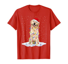 Load image into Gallery viewer, Golden retriever Santa Christmas Tree Lights Xmas Gifts T-Shirt
