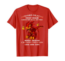 Load image into Gallery viewer, Annoyed Dragon Touchy Dragon Grouchy Ball Of Fire T-Shirt
