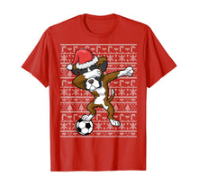 Load image into Gallery viewer, Soccer Ugly Christmas Dabbing Boxer Dog Santa Dab Gift T-Shirt
