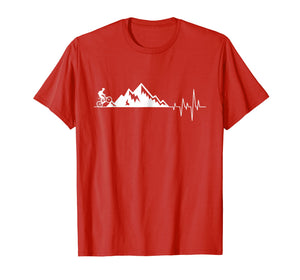 funny t-shirt for Mountain Bike Heartbeat for MTB Bikers