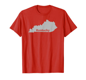 Kentucky Map Outline State Home Pride T-Shirt