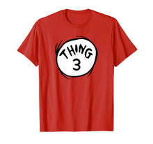 Load image into Gallery viewer, Dr. Seuss Thing 3 Emblem RED T-shirt
