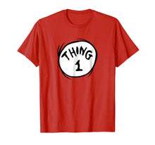Load image into Gallery viewer, Dr. Seuss Thing 1 Emblem RED T-shirt

