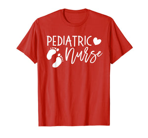 Pediatric Nurse PEDS Shirt Footprints Nursing Student PICU